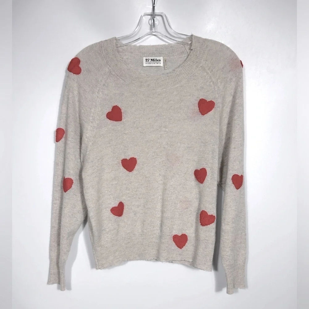 27 MILES MALIBU Cashmere Carmen sweater in the color Salt Size XS - Picture 3 of 10